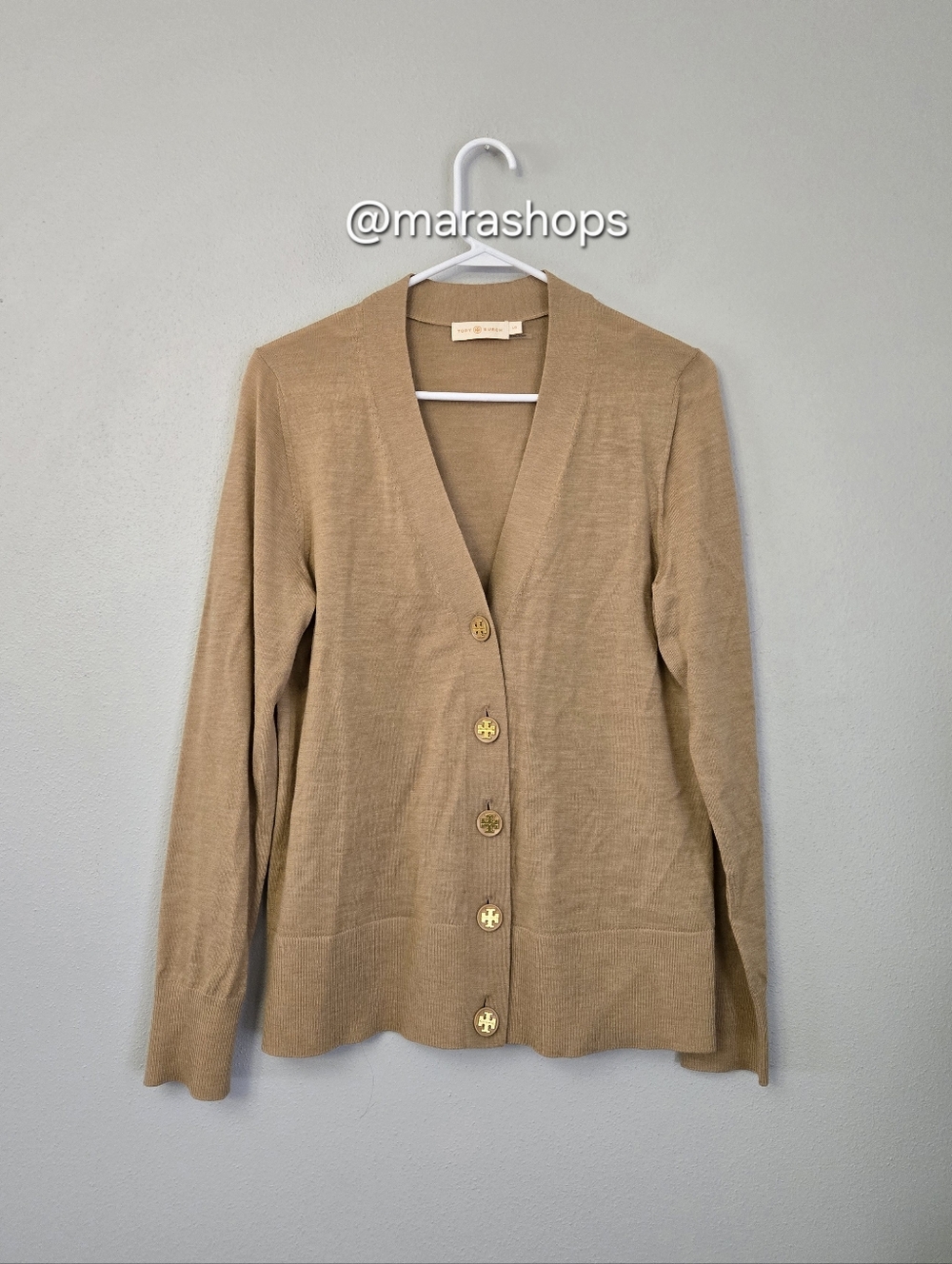 Tory Burch Simone Camel Cardigan